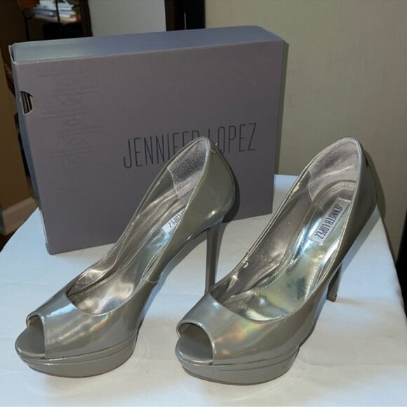 PLATFORM Radiance Holographic Heels - Picture 1 of 7